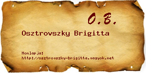 Osztrovszky Brigitta névjegykártya