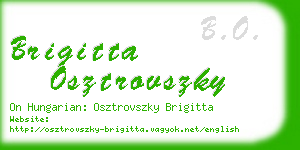 brigitta osztrovszky business card